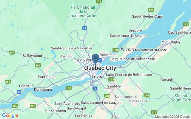 Kaart met locatie Carnaval de Québec